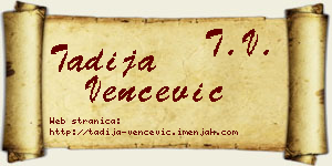Tadija Venčević vizit kartica